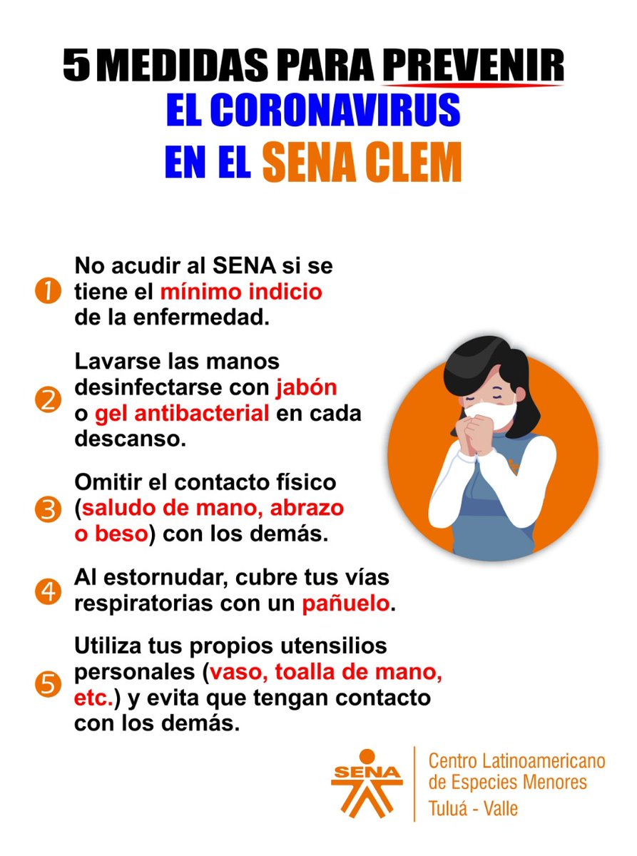 GermansSuarez's tweet photo. En el @SENA_RValle #Tuluá nos sumamos a las acciones preventivas contra el Coronavirus. Sin exageración, pero con responsabilidad, podremos superar esta pandemia. #PrevenciónYAcción @aenarvaez @SENAComunica https://t.co/uRPxtDKPrr