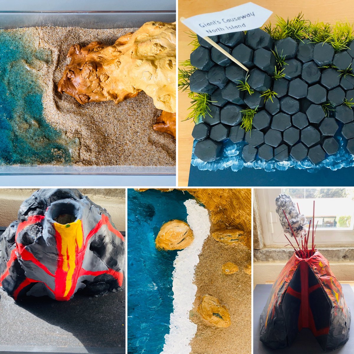 StJuliansPT's tweet photo. Paisagens Geológicas realizadas e apresentadas pelos alunos do 7° ano! #TheJoyOfLearning @StJuliansSci https://t.co/teJo1ayP5T