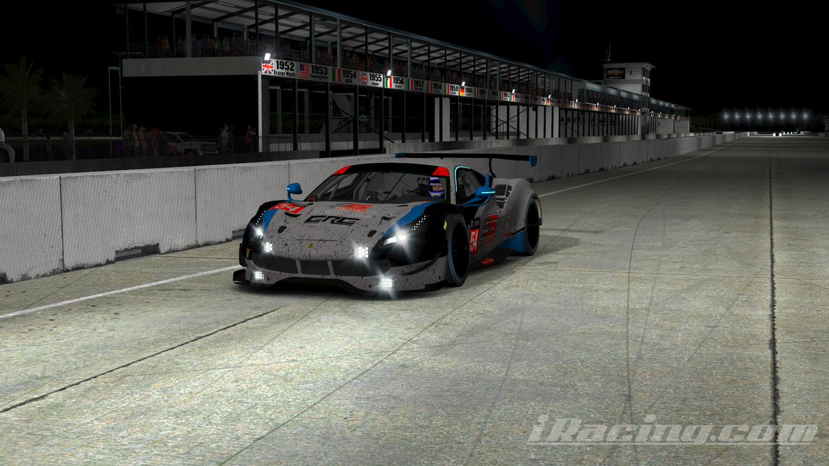 eSports_GRG's tweet photo. The GRG #SimStickers Ferrari finished P15 in class after an unfortunate accident at Sunset but recovered with a brilliant finish to the end of the @sebringraceway 12 Hours. https://t.co/RBykFjBJle