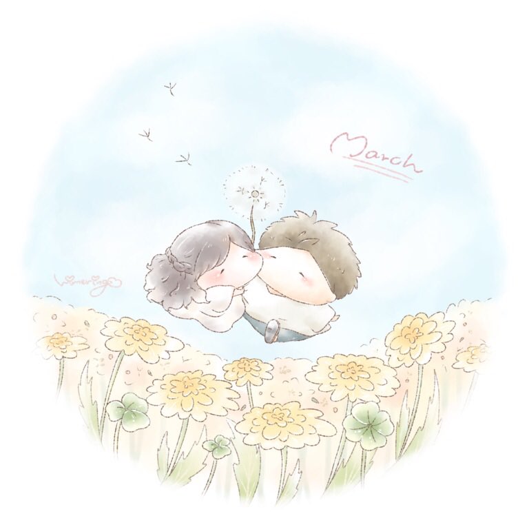 ひめりんご ほわほわな3月のイラスト ˊᵕˋ イラスト 絵描きさんと繋がりたい T Co Wosgw17tmf Twitter