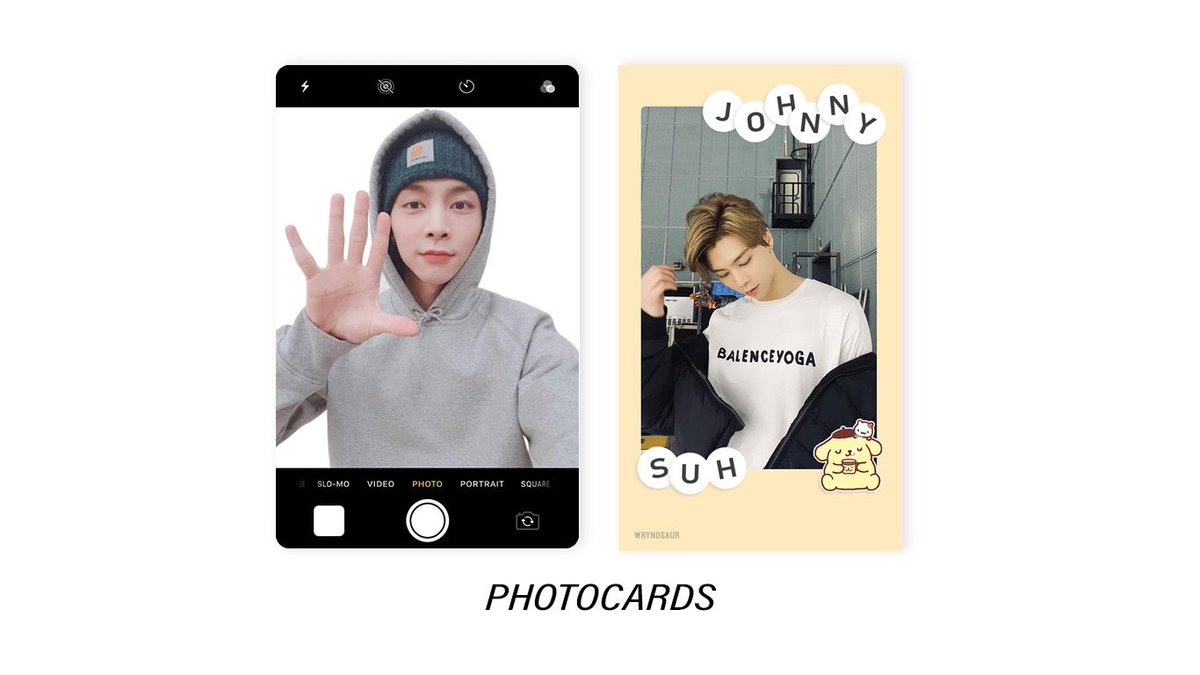 Photocards preview  the one on the left is transparent