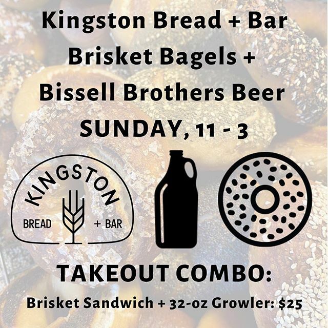 kingstonbread's tweet image. We've been planning a special Bissell Brothers Brewing tap takeover event for quite some time — braising brisket in beer, and planning a special bagel sandwich for the occasion. Now that things have changed, we're turning this into a terrific takeout off… ift.tt/2QgaWum