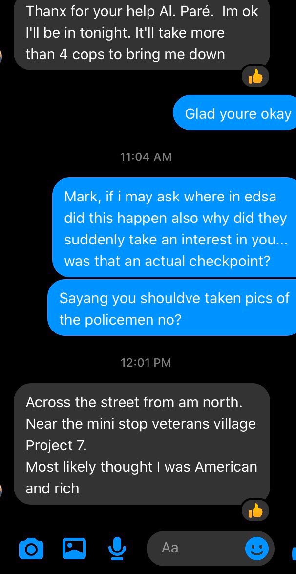 Reports of intimidation from the local police (2/2) CTTO