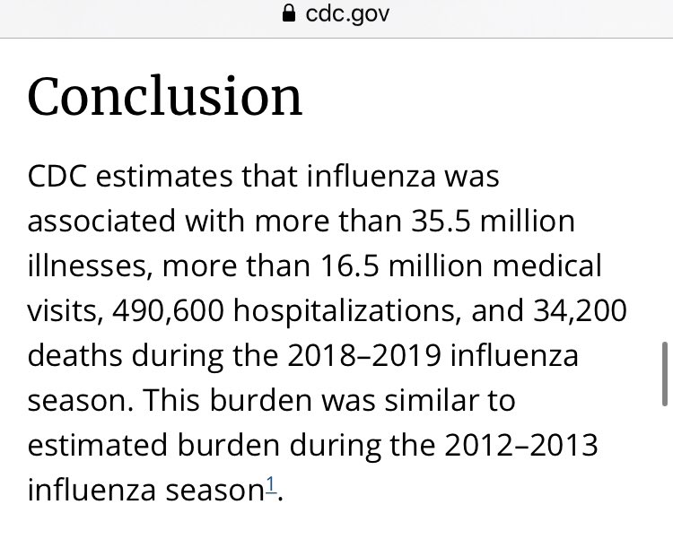 The CDC estimates that during the last flu season, (2018-2019) the US had 490K hospitalizations and 34,200 deaths. 25,555 of those cases (74.7%) were in seniors. 8.5% of deaths were in ages those 0-49. We don't shut down life (for everyone) due to it. We protect/care for seniors!