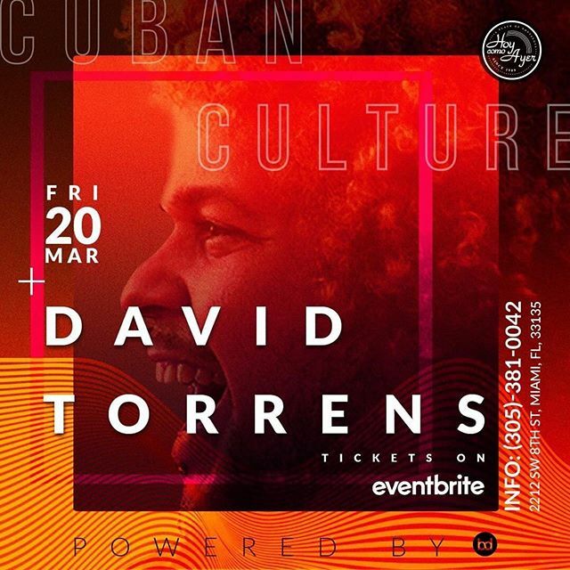 bdcreativeus's tweet photo. #Repost @hoycomoayerclubmiami
・・・
•D A V I D • T O R R E N S•
———-#ConciertoUnico———— V I E R N E S  20 de MARZO ✅
🎟 #TICKET -> https://t.co/VSTo1Ptihw •  HOY •  COMO •  AYER • 📍 2212 SW 8th ST MIAMI, FL 33135 
INFO : ☎️ (305)-381-0042 🌐 … https://t.co/nUsW0MM3Rk https://t.co/gi5FW4Y7rm