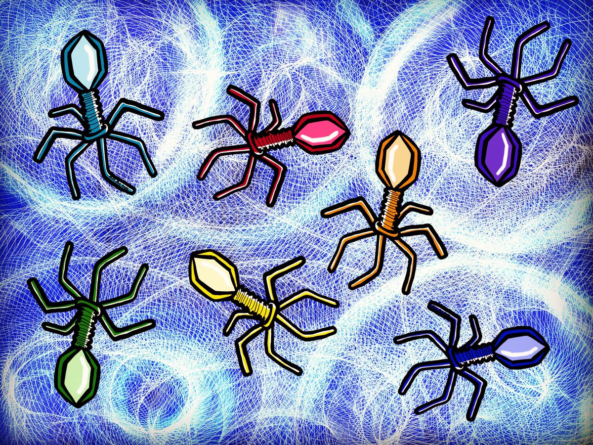 alt_ink's tweet photo. Attack of the Bacteriophages!
#sciart #lastestwork #microbiology #science #rainbow #art https://t.co/WPnggVM71g