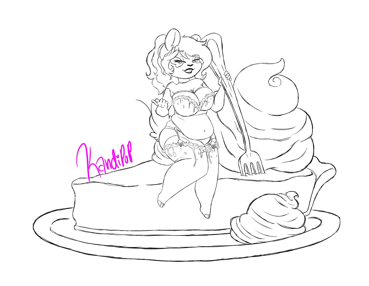 KandiPoPTTV's tweet photo. There is no way I'm finishing this before midnight but here is my #PieDay Pinup! Happy #pieday2020 (heavily inspired by @/RedPandarama's work) https://t.co/09v8o2EccI