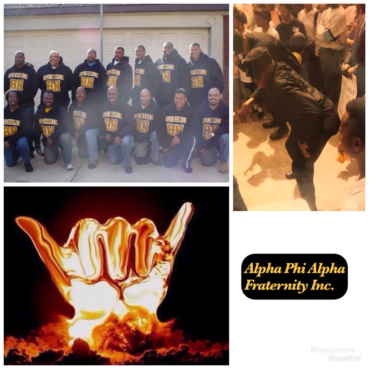 Freedom4Kwame's tweet photo. I became a member of the first of ALL Black Fraternities, that Ethiopian Brotherhood, boldly wearing colors of Black and Old Gold; ALPHA PHI ALPHA FRATERNITY INC. 30-years ago today, I crossed those burning sands at the Beta Nu Chapter (FAMU) 30-years! Much Love Bruhs!  000000006 https://t.co/emGL4jfsPx