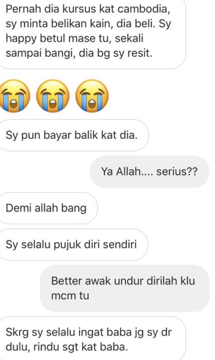 fedtriyahya's tweet photo. Tragis tak? Ingatkan suami bagi hadiah, rupanya siap ada resit untuk claim :(
#kezalimancinta https://t.co/lYRSwF2CVp