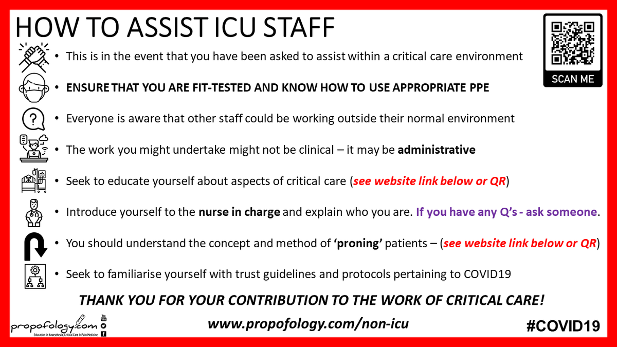Some thoughts via a poster on how to assist ICU Staff during #COVID19 PDF etc here: propofology.com/infographs/how… Hope this helps. #FOAMed #FOAMcc #covid19foam