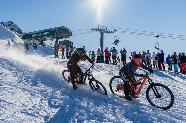 QTWinterFest's tweet photo. @Macpac Mountain Bikes on Snow is back! It’s all in the name, get your adrenaline fix by biking down a snowy mountain course at @CardronaNZ to be in to win some epic prizes 🚴 There is also a chance to WIN a Macpac Hydration Pack by simply signing up!… https://t.co/JTlVUIIADg https://t.co/CpVtdfVCxJ