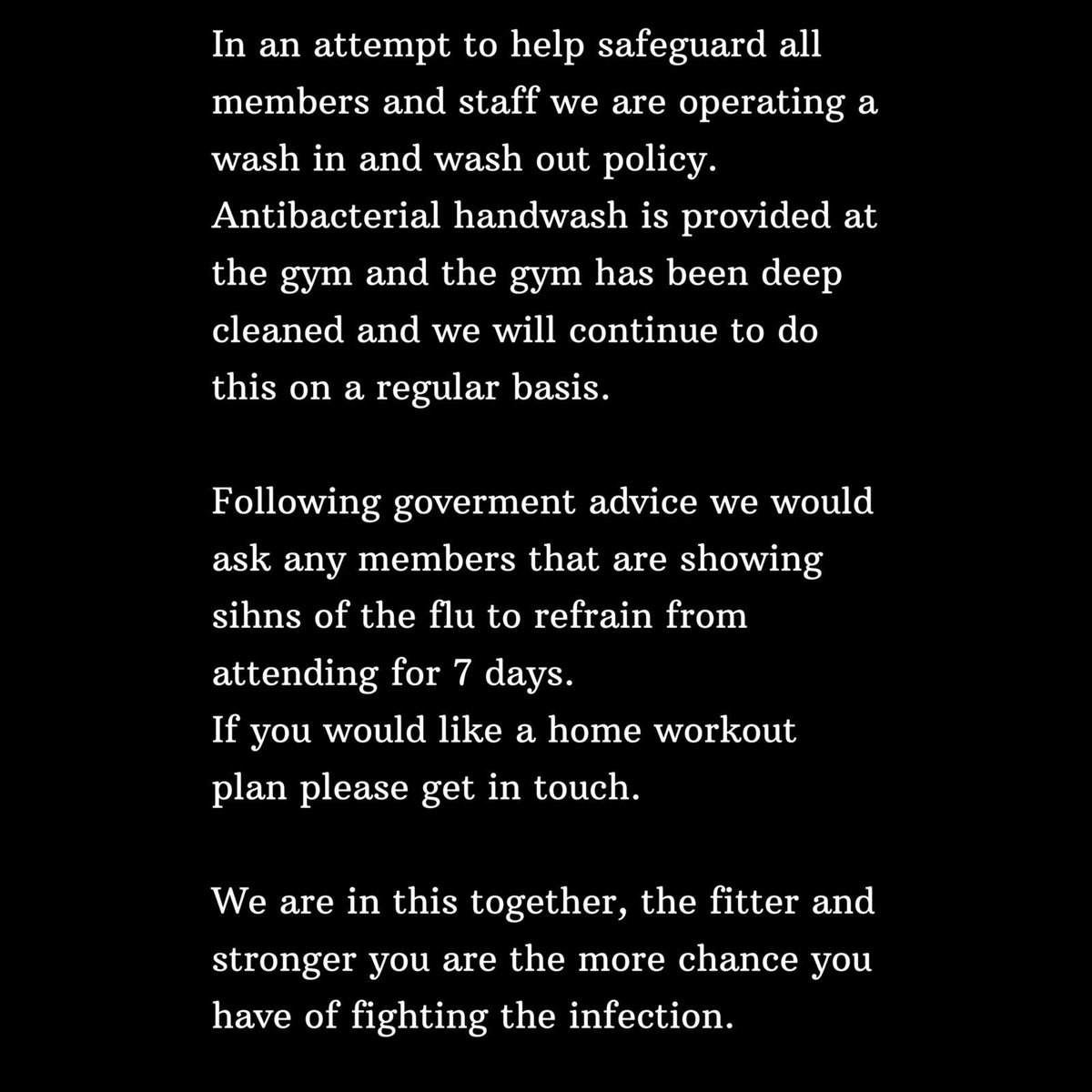 CORONA VIRUS- We’re in this together keep yourself fit and strong at this difficult time
#crew42gym #coronavirus #prevention #independentliverpool #theguideliverpool #healthyimmunesystem @independentliverpool @theguidelpool