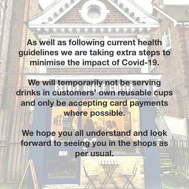 As with all our fellow local coffee shops and small businesses we are taking extra hygiene and common sense steps here at EOC with the current Covid-19 situation to keep our customers and our employees as safe as possible.

Lots of hand washing and clean… ift.tt/2Uc7cLs