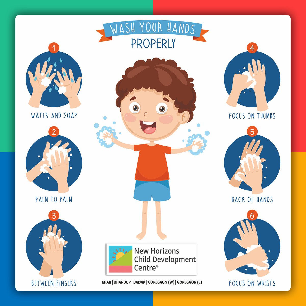newhorizonscdc's tweet photo. Advice: Ensure proper handwash.This will limit the risk of #CoronaVirus infection. ⁣
⁣
New Horizons Child Development Centre
🌐 https://t.co/PFOSUcClWE⁣
📞 022 6174 6000

#DoingOurBit #LetsDoitTogether #FightAgainstCorona #COVIDー19 #CoronaVirusUpdates https://t.co/rDUZVzrruA
