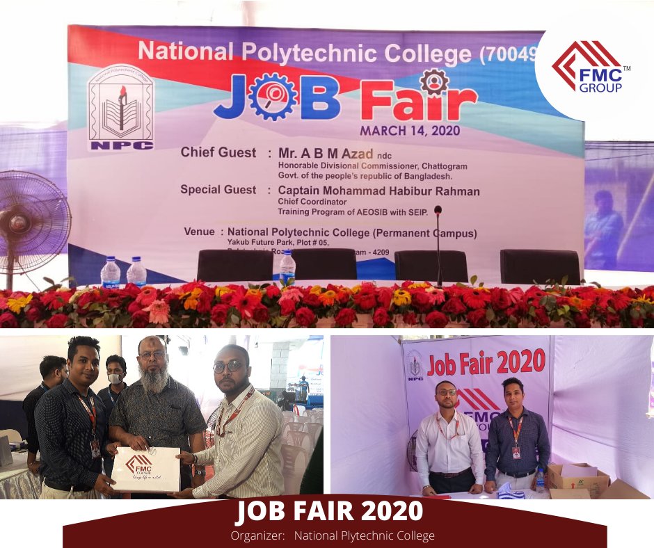 fmc_dockyard's tweet photo. FMC Group participated the "Job Fair" organized by National Polytechnic College held on 14th march 2020.

  #shipbuilding #maritime #offshore  #mechanical #electrical #engineering #construction #civilengineering #engineers #FMCGroupofCompanies #FMCDockyard #chattogram #Bangladesh https://t.co/xeqnIrLII5