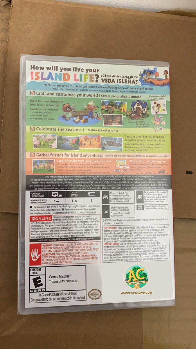 animal crossing new horizons package