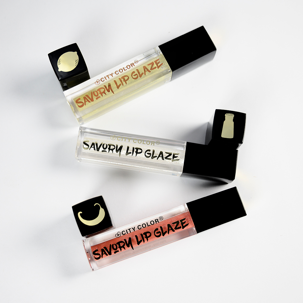 Keep your lips looking SAVORY &amp; GLAZED! 👄
•⁠
Our #SavoryLipGlaze is the perfect lip gloss and topper for any look 🤩✨ Comes in #Sal #Limon #Chile 
⁠•⁠
⁠•⁠
⁠⁠•⁠
⁠•⁠

#CityColorCosmetics #CityColor #CityFam #CityColorClique #CityColorFam #LipGlaze #Savory #LaFruta
