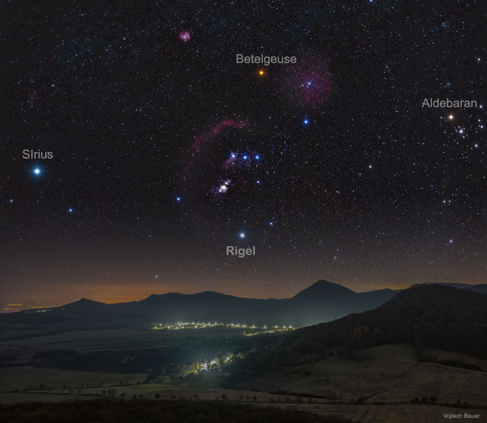 Space photo moment - Orion over the Central Bohemian Highlands by Vojtěch Bauer ( https://apod.nasa.gov/apod/ap200218.html)