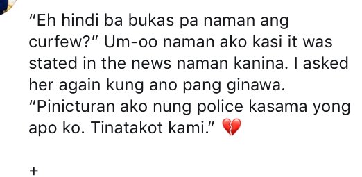 “Pinicturan ako nung police kasama yung apo ko. Tinatakot kami.”CTTO