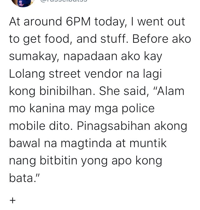 “Pinicturan ako nung police kasama yung apo ko. Tinatakot kami.”CTTO