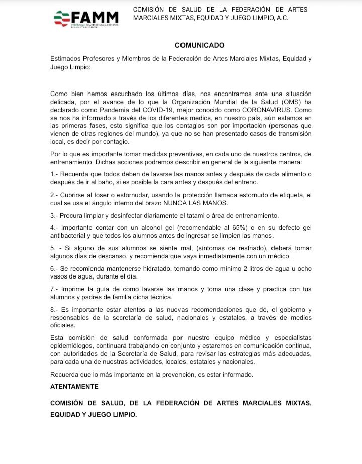 FAMMEJL's tweet photo. Comunicado importante: https://t.co/hxqT5866Cb