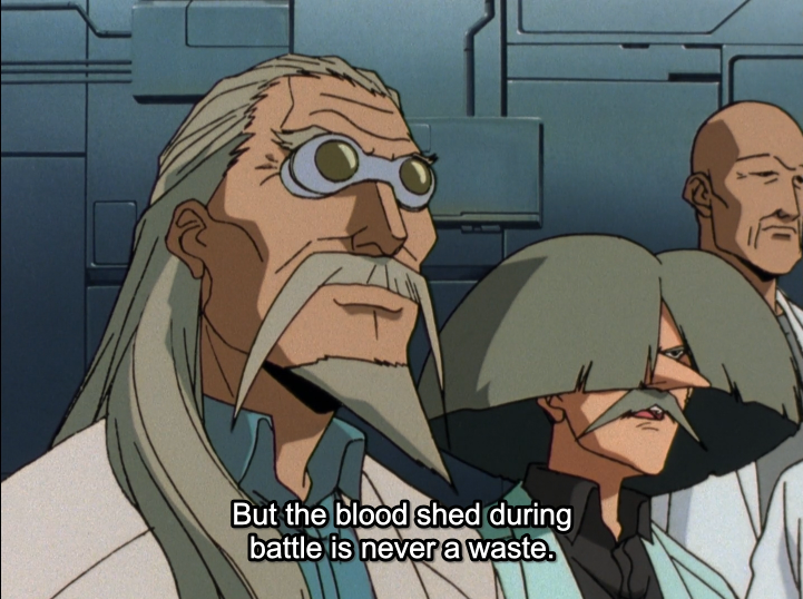 It's very weird. Gundam Wing has things to say about drone warfare, but those things are like, "War is much better when people do it."