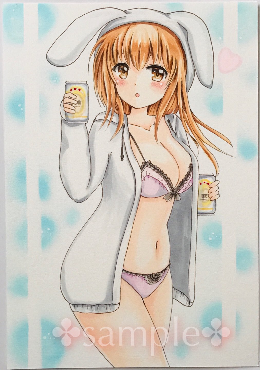 Reesa 飲む うさぎパーカーの彼女 手描きイラスト アナログイラスト うさぎ 女の子 下着 イラスト王国 イラスト好きさんと繋がりたい T Co Idski8kccl Twitter