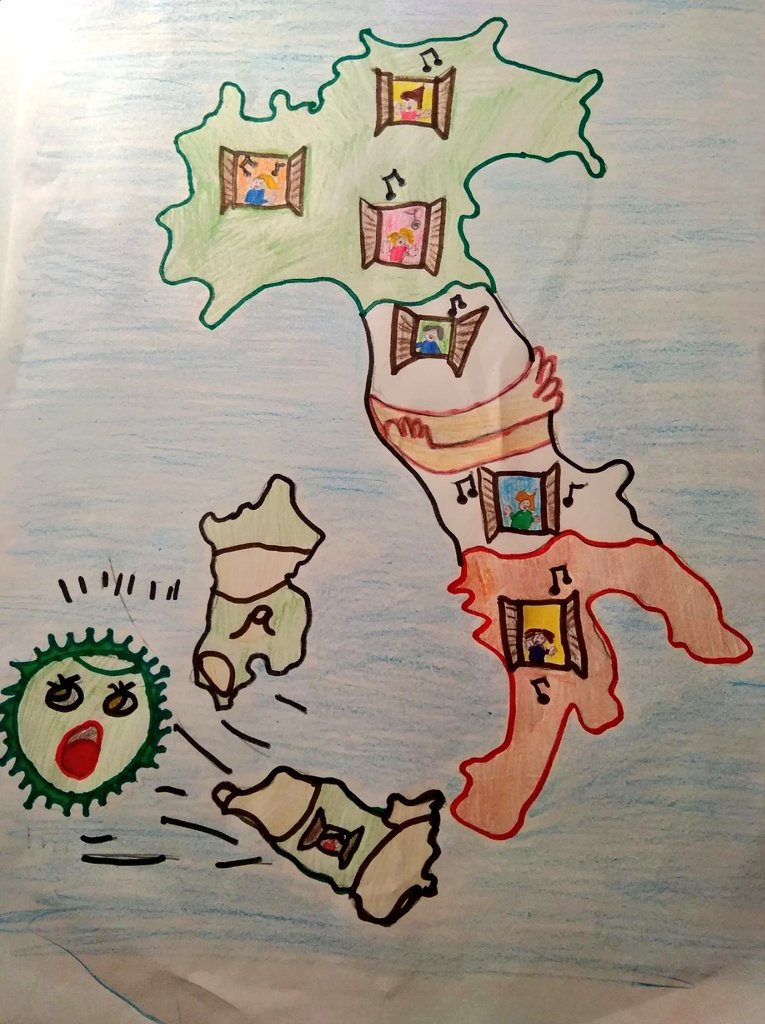 #Accettolasfida <a href="/ProfGrammaticus/">ProfGrammaticus</a>  proposta per il #logo di classe l' Italia unita caccia via il #virus 
👏 Matteo P