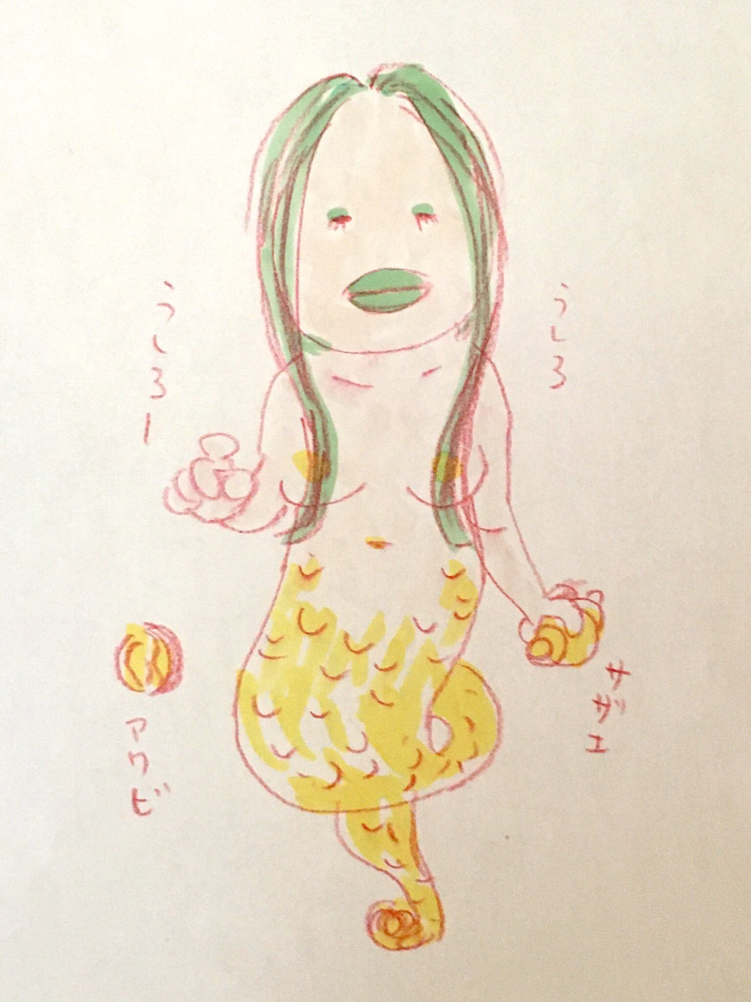 吉田戦車 伊藤理佐が描いた もはや アマビエ だかなんだかわからないアマビエ様