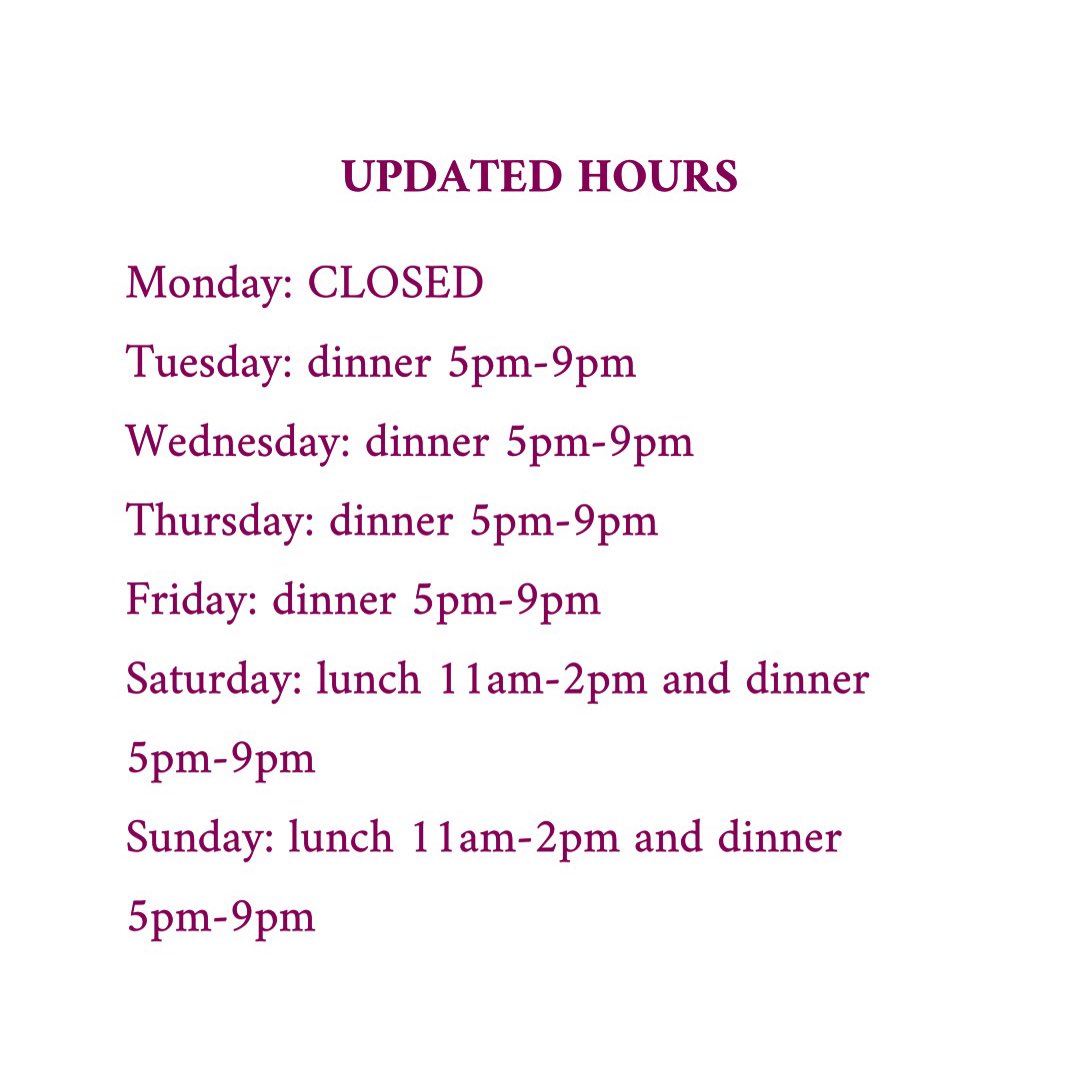 SaffronSC's tweet image. Hi 👋 we have some changes to our normal business hours to announce as circumstances surrounding #COVID19 continue to evolve. Please visit our instagram (same handle) to learn more and please keep in mind we are closed for brunch on Sunday March 15th but still open for dinner