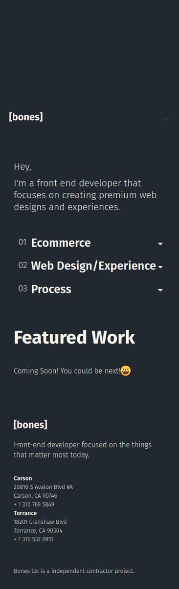 D3 Another day working on my website. Making a website from scratch is something to get used to. But once you set up your rule sets and media queries, you are set to build.
Still need to make other web pages, and finish work.
#100DaysOfCode