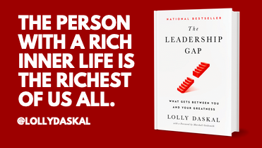 The person with a rich inner life is the richest of us all.

LEARN WHY: #1 National #Bestseller >>> “The Leadership Gap” By <a href="/LollyDaskal/">Lolly Daskal</a>  amzn.to/2nfhSuL #TheLeadershipGap #Book #Leadership #Management #HR