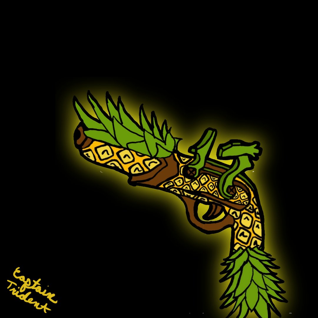 QueenBean069's tweet photo. @SeaOfThieves @RareLtd
@TheSynicall
Please forgive the fact that I'm not the greatest artist on my phone, but I felt the #PineappleBois deserved some sort of weapon........so I present to you.....
"The Pineapple Flintlock"
#SeaOfThieves #BeMorePirate #BeMorePineapple https://t.co/PXDVfbYfhX
