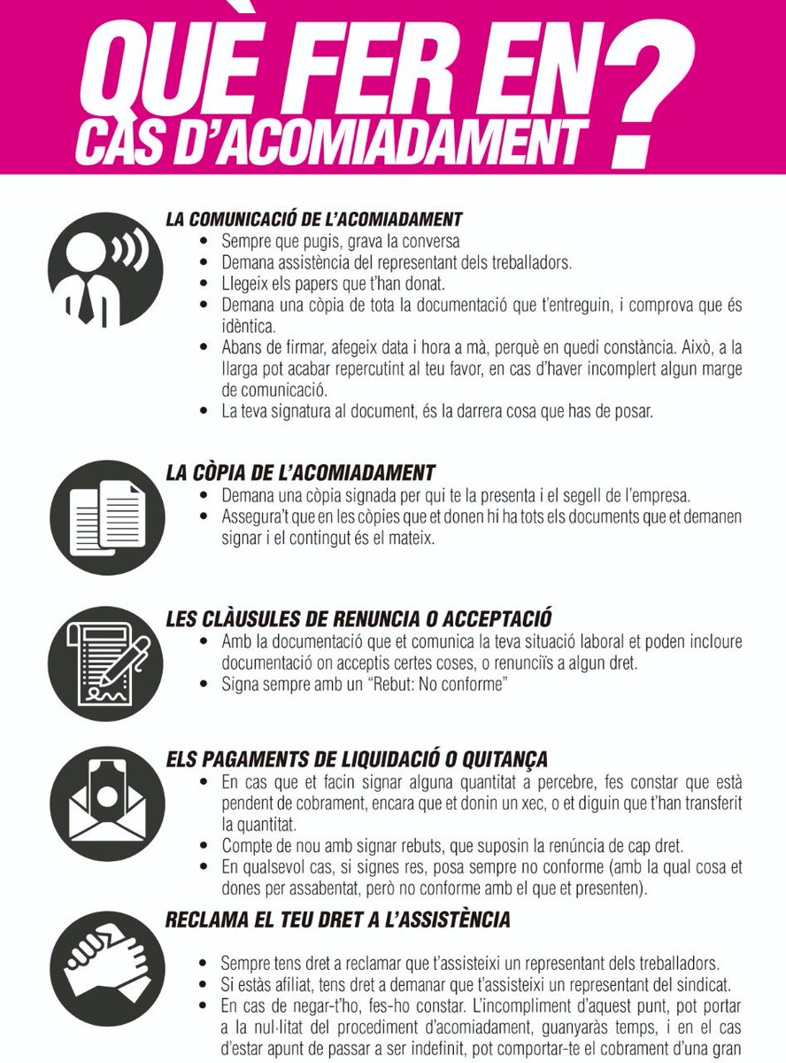 Endavant_VO's tweet photo. 🗣️ Si estàs treballant i et fan fora aprofitant la situació de crisi generada pel #coronavirus, hi ha una sèrie de passos que has de tenir en compte!

📃Fés un cop d'ull al monogràfic que les companyes de la @COSnacional han preparat o visita https://t.co/vHG2VoMgBr https://t.co/1CkYnvuo6Y