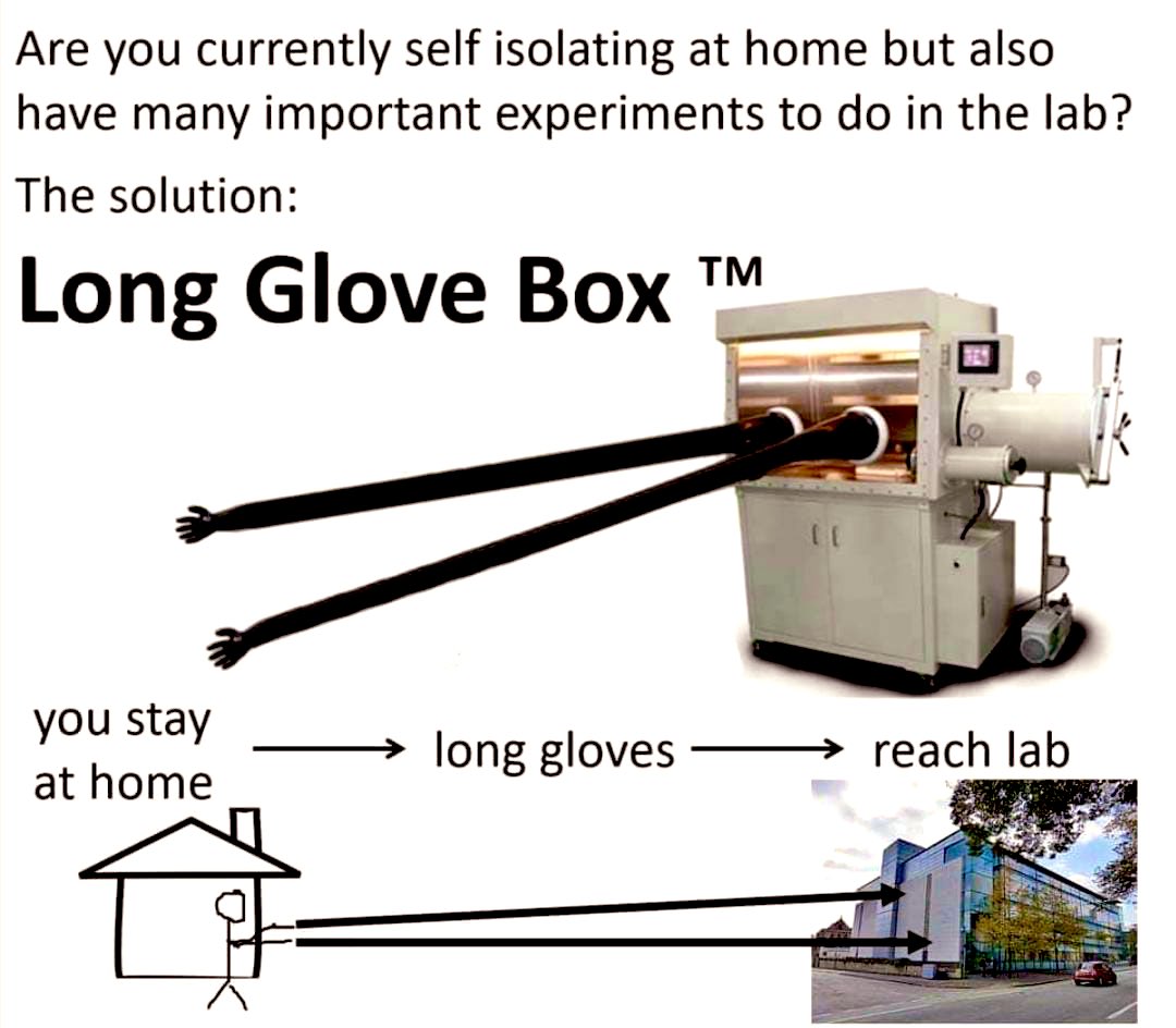 m_echeve's tweet photo. Funny Solutions for these days!! 😉!! 
#staysafe #nothingcanbetoosafe #timeformanuscripttyping #dataanalysis #avoidexposure #allagainstcovid19 https://t.co/FSlhSnQGJr