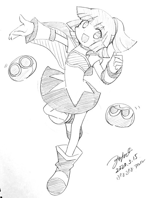 ぷよぷよのアルルちゃん描きました(∩'∀`∩) 