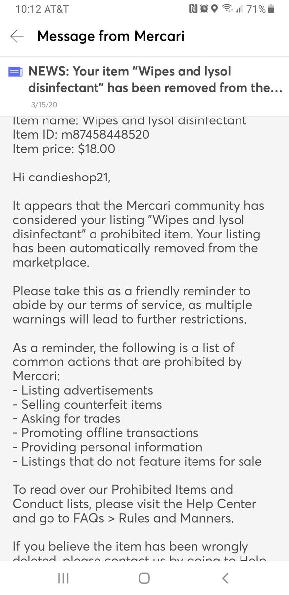 a_middleton's tweet photo. @mercari_app @jlager This is how mercari is really addressing this issue https://t.co/fH1v9DuuAw