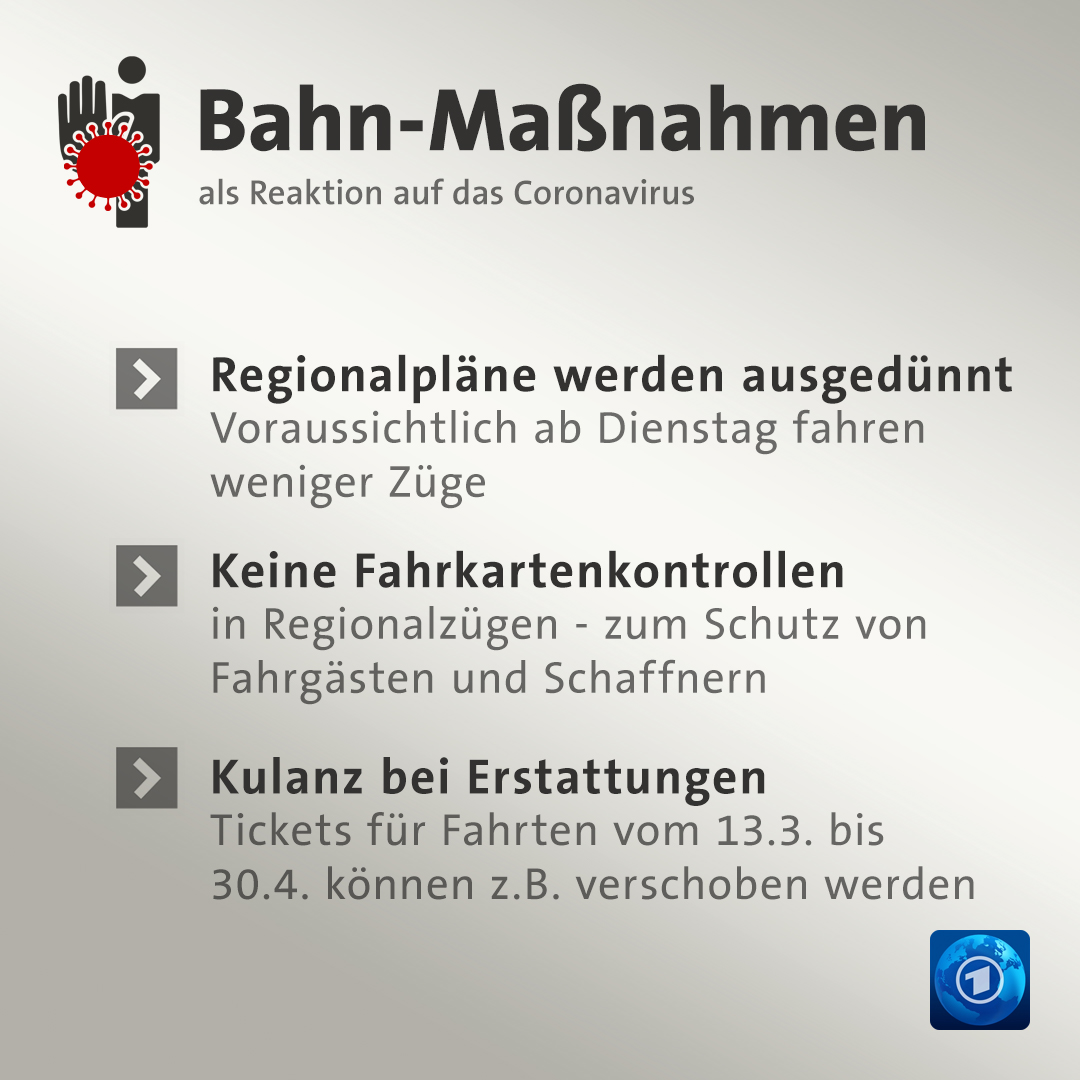 Die #Coronavirus-Krise lähmt das öffentliche Leben - darauf hat die Deutsche #Bahn nun reagiert. #CoronaVirusDE #WirvsVirus