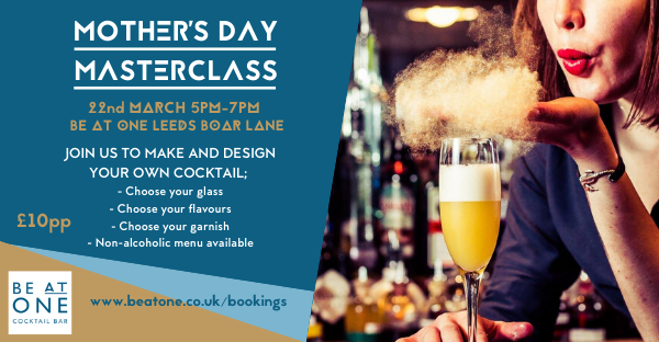 BeAtOne_Leeds's tweet photo. Treat the special women in your life this Mother's Day!

Think you have a knack for putting together a good cocktail at home or just fancy trying something new? Learn what it takes to become a cocktail designer.

Make it a Mother's Day to remember 💐

https://t.co/ncQYqA00FR https://t.co/Gb3NDEHjh9