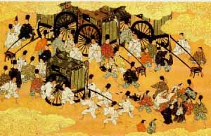 妖怪 霊獣 異形の神仏 朧車 おぼろぐるま 牛車の妖怪 源氏物語 において 六条御息所と葵の方の牛車が道を争った際 これに敗れた六条御息所の怨念が妖怪化したものとされる 1 鳥山石燕 今昔百鬼拾遺 より 朧車 2 源氏物語画帖 車