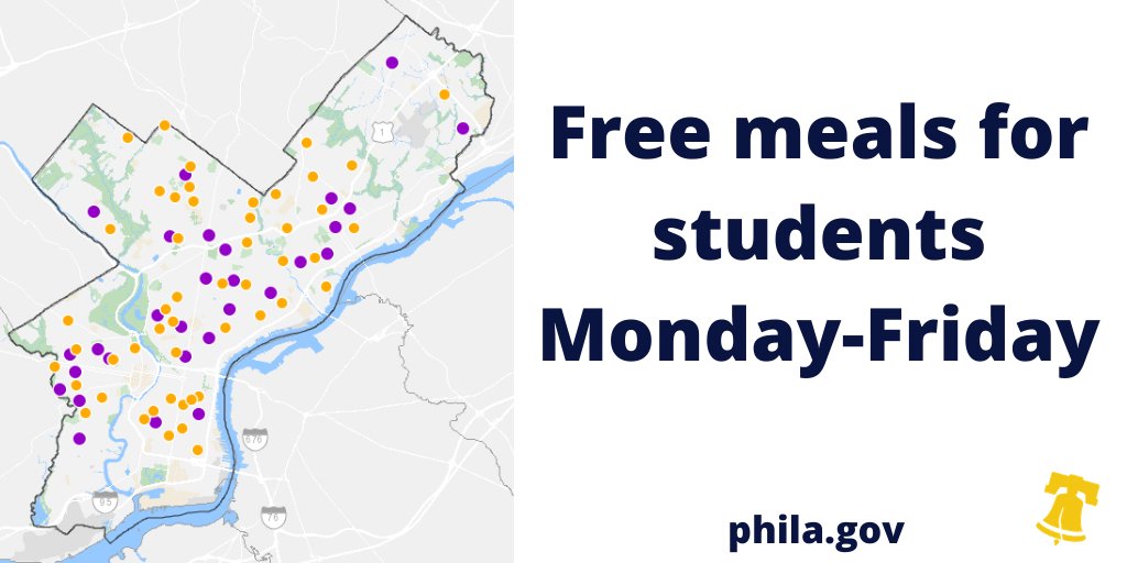 While students are out of school, they can still find free meals and safe spaces near them. 

Find a site near you ➡️ bit.ly/2TPka2J

#PHLed