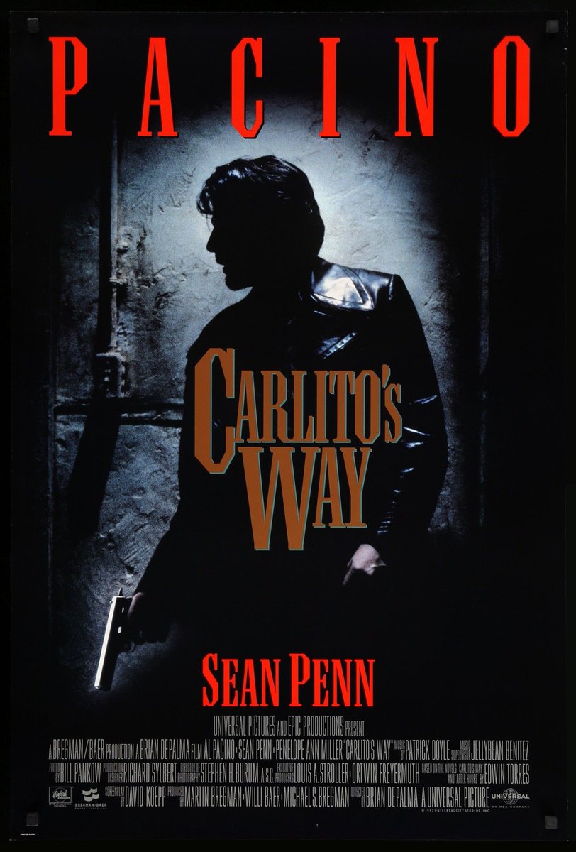 First up: de Palma's CARLITO'S WAY. I hadn't seen this in well over a decade and it still absolutely rips. One of Al's finest post-SCARFACE roles, bringing a little bit of everything that makes him unique.