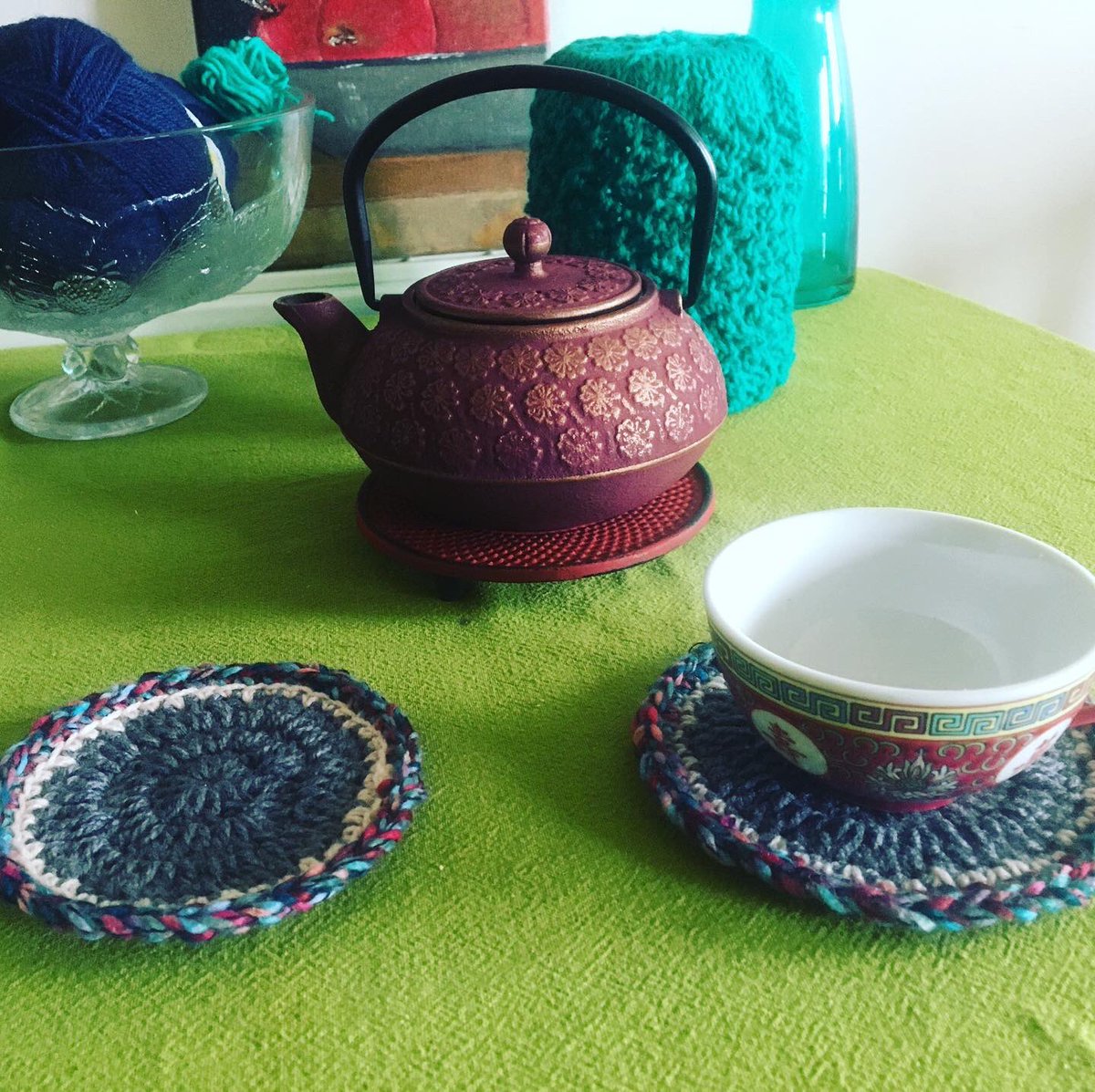 #TableCoasters

#Crochet #yarnaddict #yarnspirations #yarnaddiction #yarncolours #knittersofinstagram #instacrochet #crochetlove #crocheteers 
#shareyourcrochet #knitspiration #knitting_inspiration #woolweek