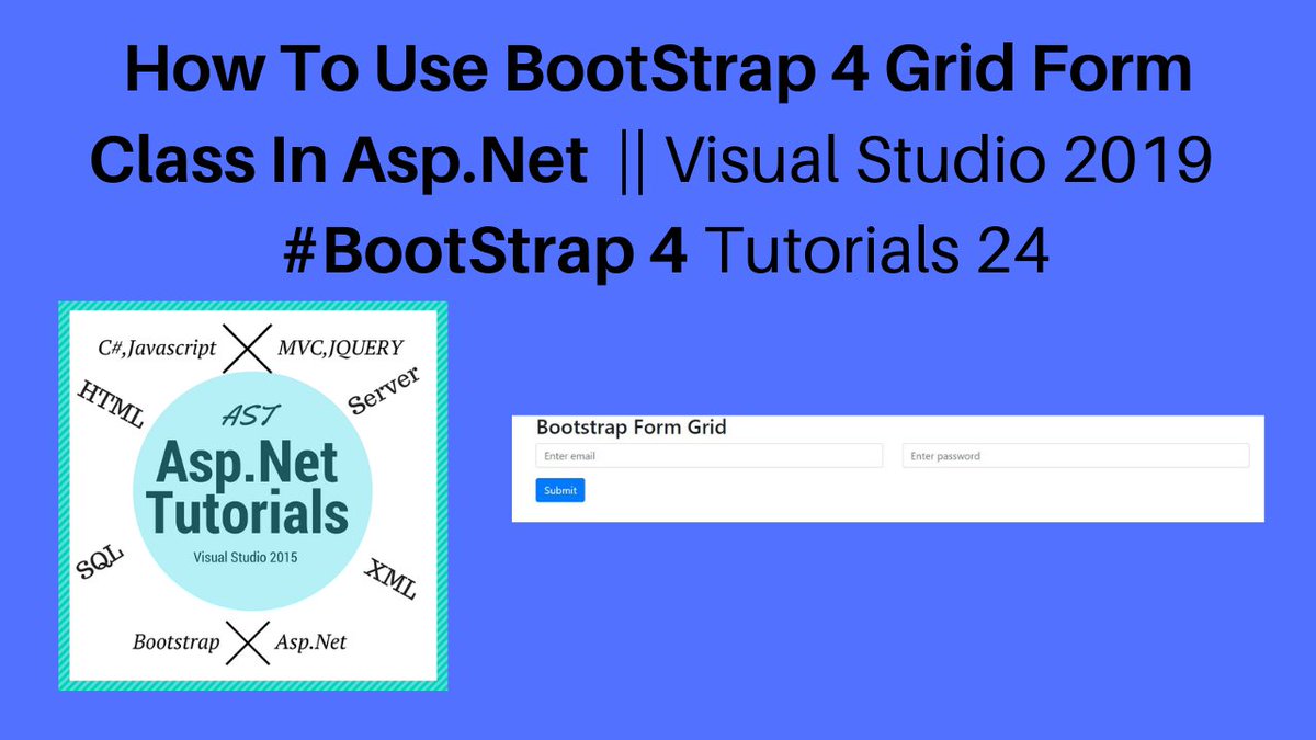 AspDotTutorials's tweet image. #learn bootstrap 4 grid form class in asp.net || #bootstrap 4 tutorials 24
youtu.be/IiHqX2Anumo