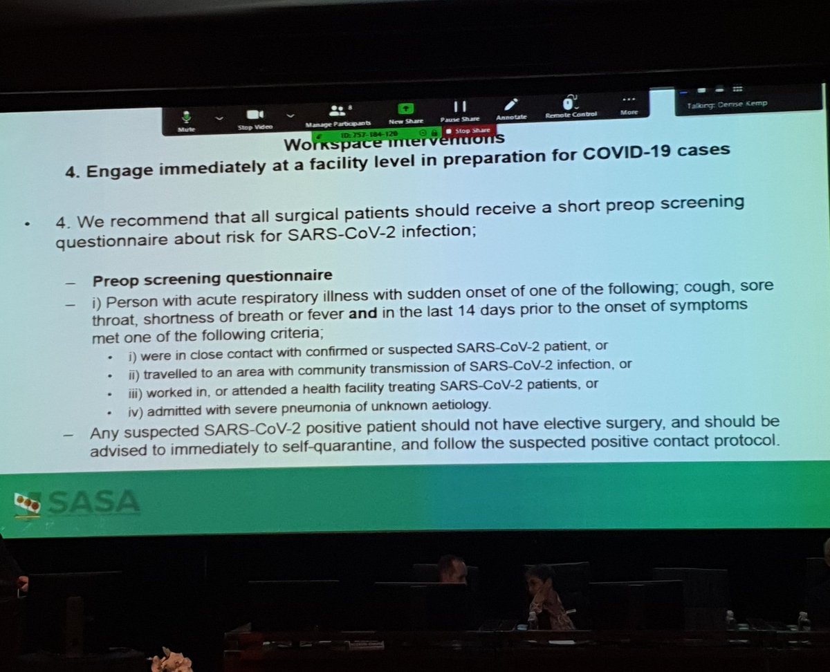SteylCharle's tweet image. Thank you to SASA for practical guidance on #Covid_19. These are some of the slides on the guideline that will be released today. @BruceBiccard @docanaesthetic #Sasa20
