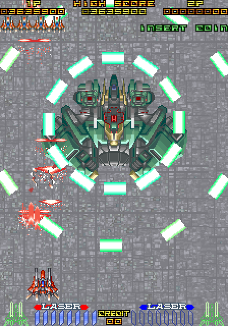 6発の銃弾を手に嵐の中で一騎打ち！これそこがガンフロンティアの本然。その形はレイフォースのコンヒューマンにも受け継がれた。動きを付けたのは樫野正雄氏との事だが、本作の原案企画であった中村辰男氏を筆頭に開発部員たちには仙波さんへの高いリスペクトがあったという。これもその表れだろう。