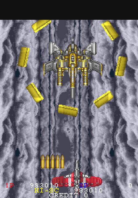 6発の銃弾を手に嵐の中で一騎打ち！これそこがガンフロンティアの本然。その形はレイフォースのコンヒューマンにも受け継がれた。動きを付けたのは樫野正雄氏との事だが、本作の原案企画であった中村辰男氏を筆頭に開発部員たちには仙波さんへの高いリスペクトがあったという。これもその表れだろう。