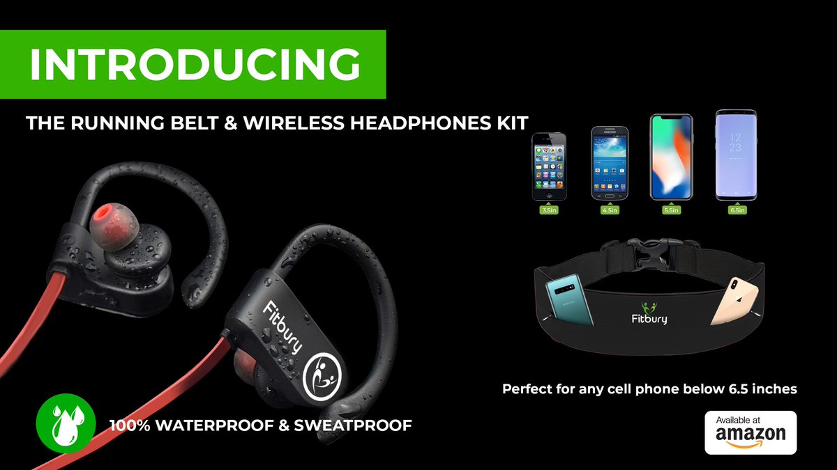 The Fitbury running belt &amp; headphones set is now available to buy on Amazon.

Want to some headphones with long battery life and a running belt to keep your valuables in tact?

Check it out here👉amzn.to/2SErWMl

#ukrunchat #headphones #runningbelt #runners #runner