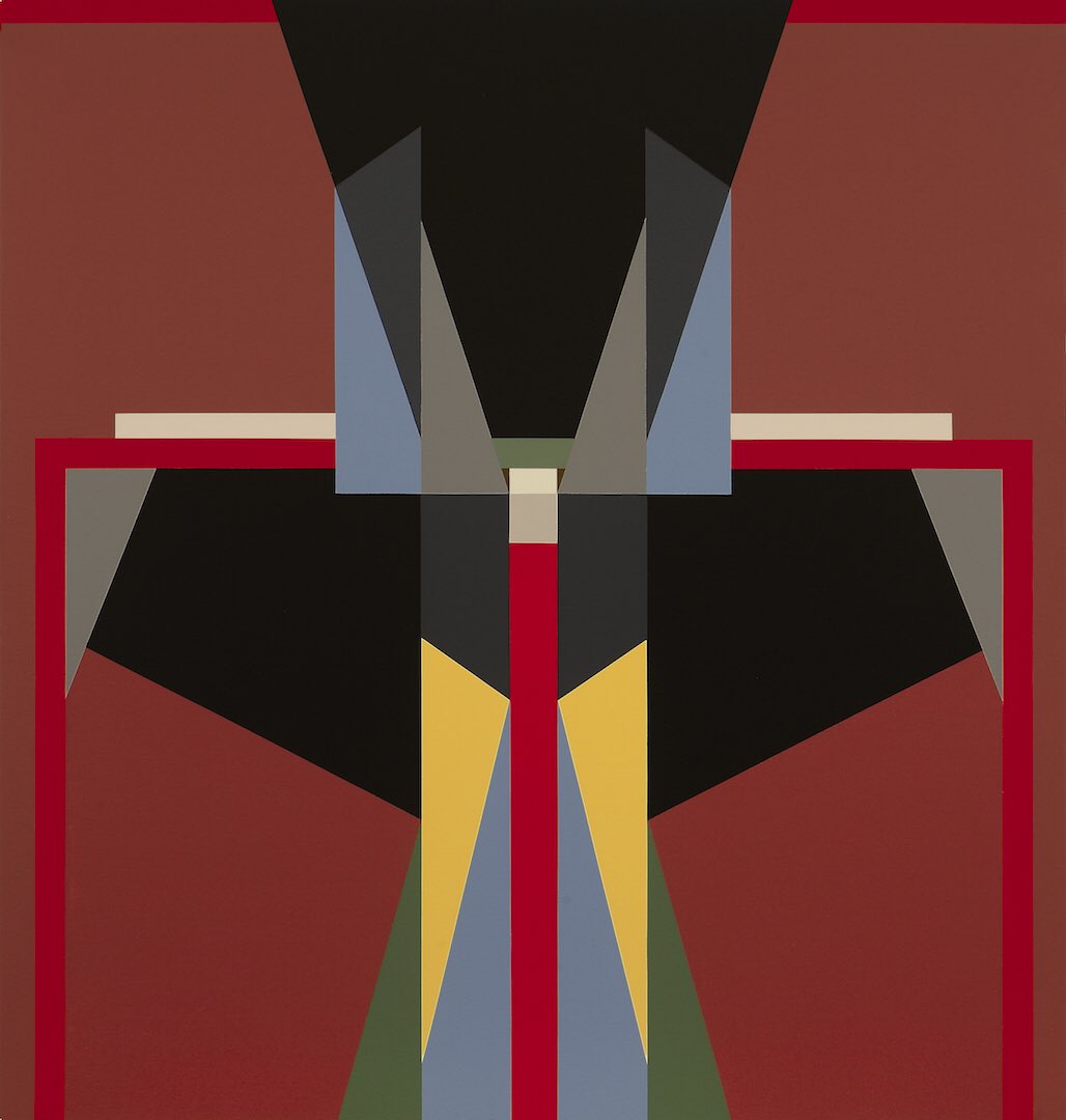 Fanny Sanin (Colombia. 1938)Abstracta y colorista, Fanny crea superficies de interacción de planos/formas de color.Formada en arte e historia del arte tanto en Colombia como en EEUU su interés por el color la lleva a investigar interesantes mezclas para crear “espacios”.