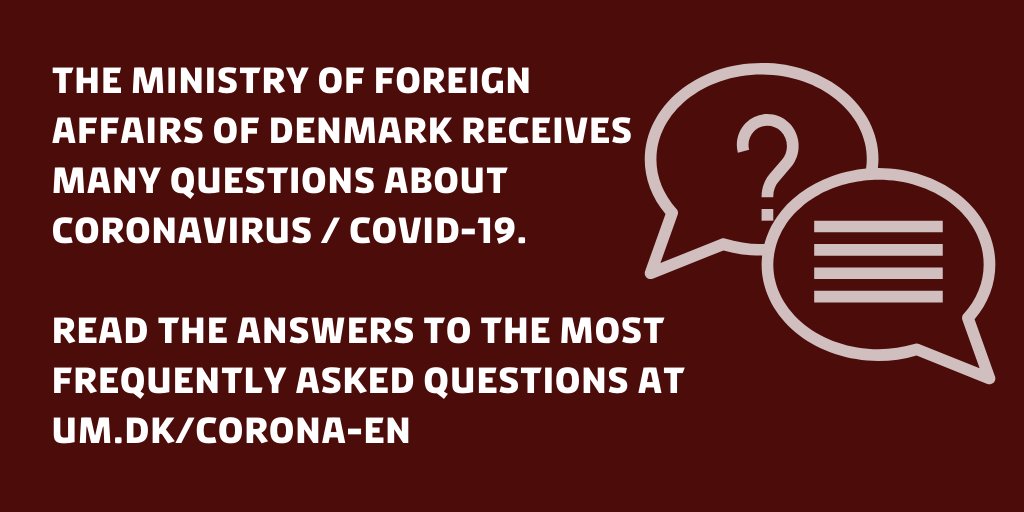 Find information from Ministry of Foreign Affairs of Denmark in English about coronavirus/covid-19 here: um.dk/corona-en #covid19dk #coronadk #dkpol